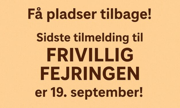 FÅ PLADSER TILBAGE!