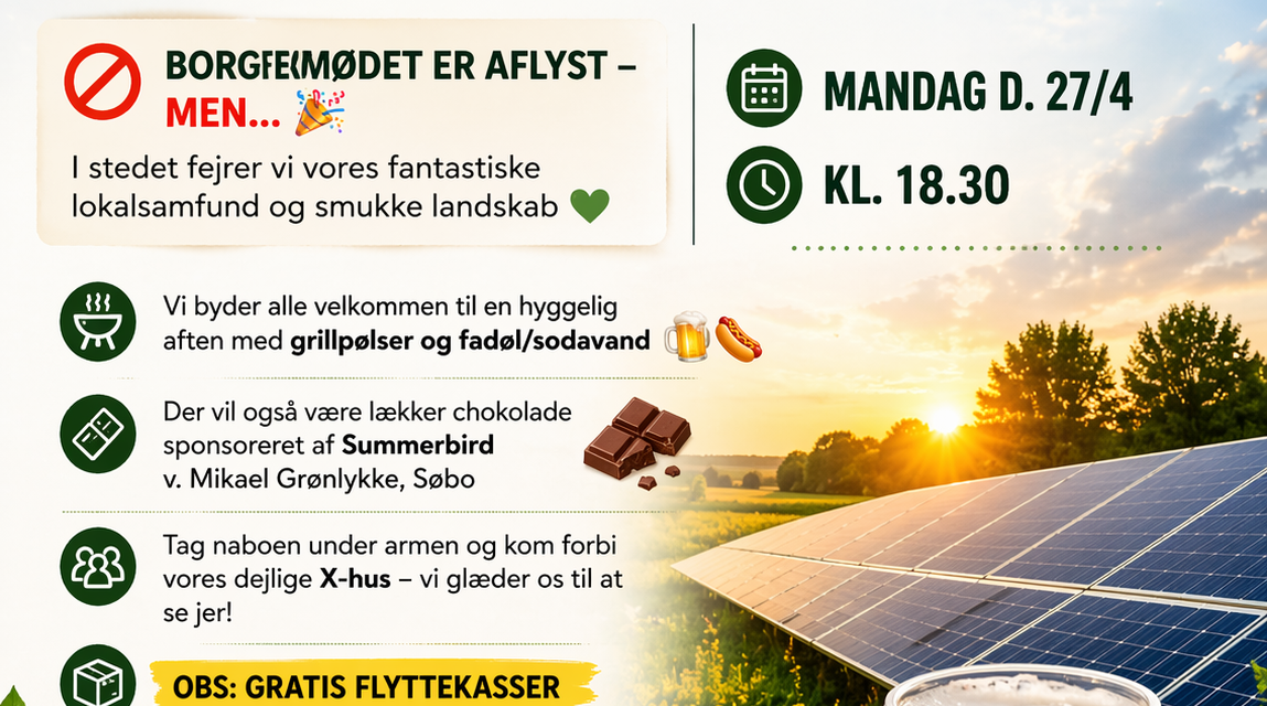 Solcellegruppen inviterer på fadøl og pølser 🌭🍻