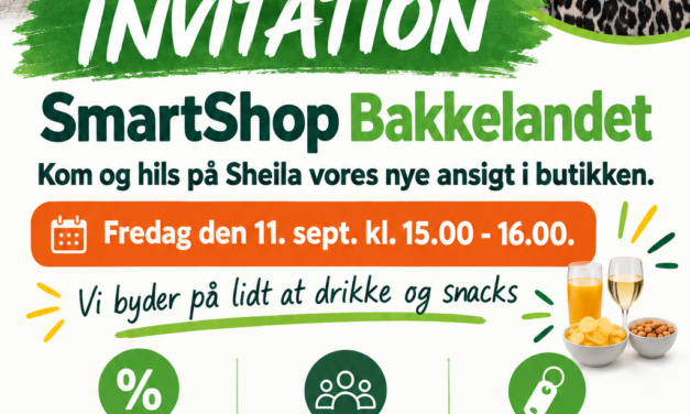 INVITATION – Kom og hils på Sheila i vores butik